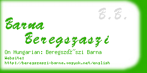 barna beregszaszi business card